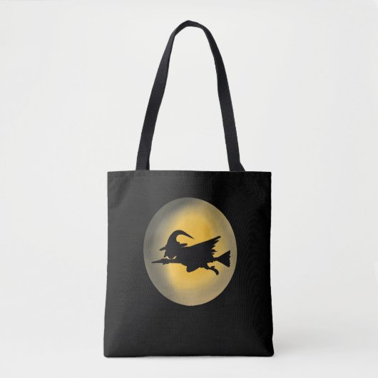 Vliegende Witch Silhouette Tote Bag (Voorkant)
