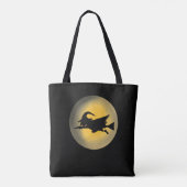 Vliegende Witch Silhouette Tote Bag (Achterkant)