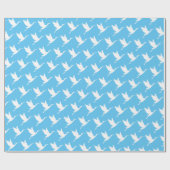 Vliegende witte ooievaar cadeaupapier (Vlak)