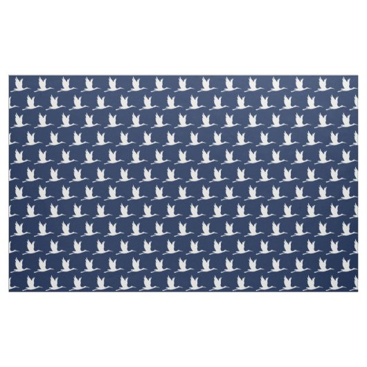 Vliegende witte ooievaar stof (Yard (91,4 cm))