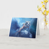 Vliegende Witte Tijger met Engel Kaart (Gele Bloem)