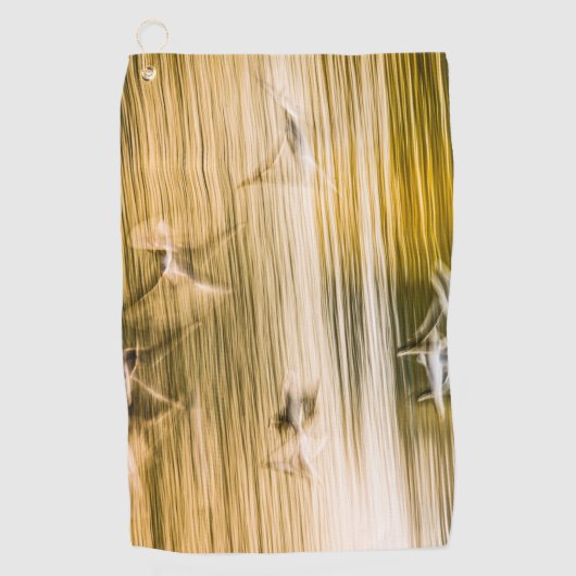 Vliegende zeegarren - abstract golfhanddoek (Voorkant)