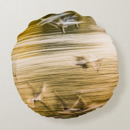 Vliegende zeegarren - abstract rond kussen