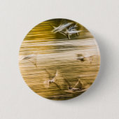 Vliegende zeegarren - abstract ronde button 5,7 cm (Voorkant)