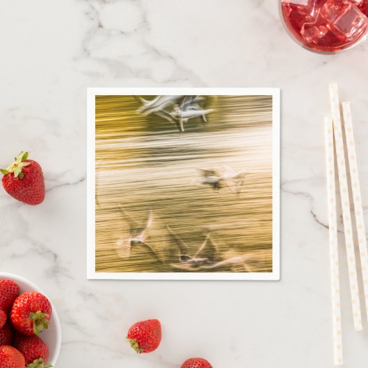 Vliegende zeegarren - abstract servet (Insitu)