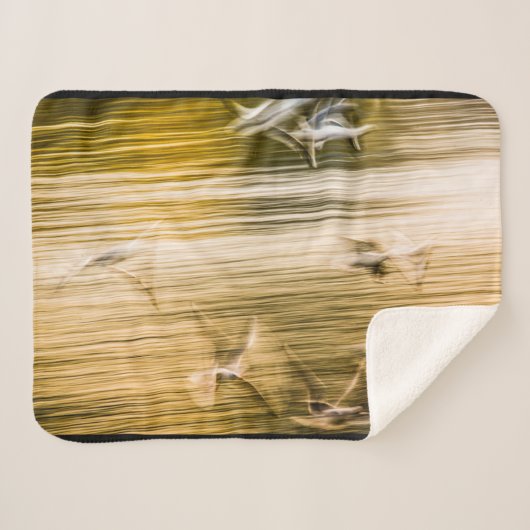 Vliegende zeegarren - abstract sherpa deken (Voorkant (horizontaal))