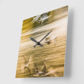Vliegende zeegarren - abstract vierkante klok (Hoek)