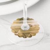 Vliegende zeegarren - abstract wijnglaslabel (Dichtbij)