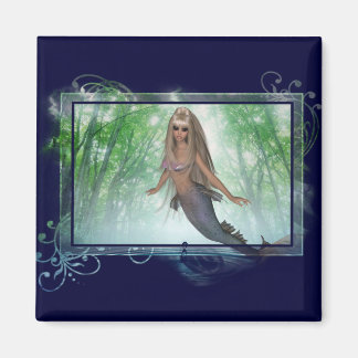 Vliegende zeemeermin uit waterontwerp ~ Fantasy Magneet