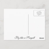 Vliegende zeemeeuw briefkaart (Achterkant)