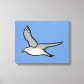 Vliegende zeemeeuw. Een vogel in vlucht Canvas Afdruk (Voorkant)