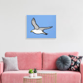 Vliegende zeemeeuw. Een vogel in vlucht Canvas Afdruk (Insitu (Woonkamer))