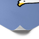 Vliegende zeemeeuw. Een vogel in vlucht Poster (Hoek)