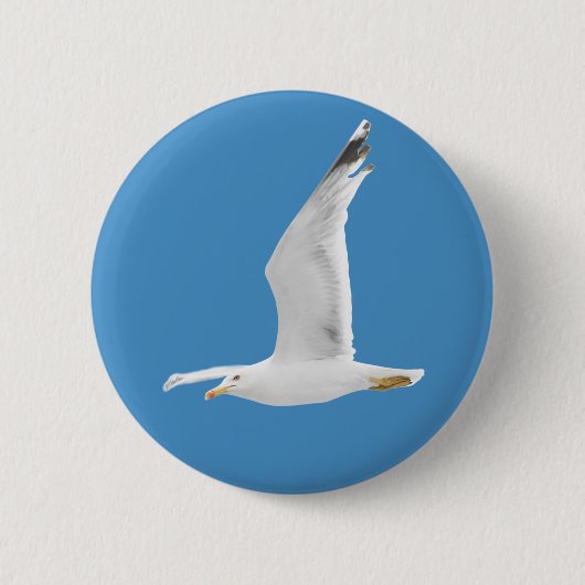 Vliegende zeemeeuw ronde button 5,7 cm (Voorkant)