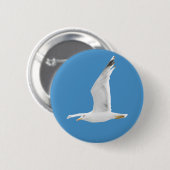 Vliegende zeemeeuw ronde button 5,7 cm (Voorkant /achterkant)