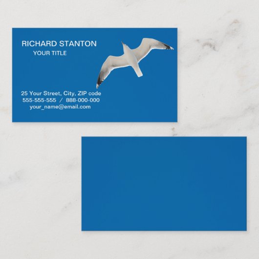 Vliegende zeemeeuw visitekaartje (Voorkant / Achterkant)