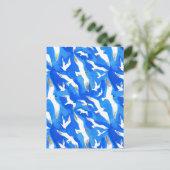 Vliegende zeemijlen op blauw aan de hemel briefkaart (Staand voorkant)