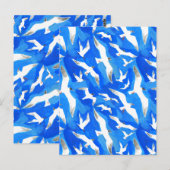 Vliegende zeemijlen op blauw aan de hemel briefkaart (Voorkant / Achterkant)