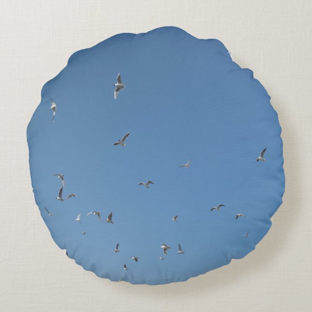 Vliegende zeemijlen rondom de loods rond kussen (Achterkant)