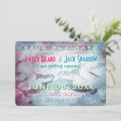 Vliegende Zeeschildpad | Trouw Save the Date Kaart (Staand voorkant)