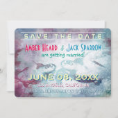 Vliegende Zeeschildpad | Trouw Save the Date Kaart (Voorkant)