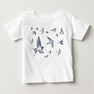 Vliegende zwanenkuikens