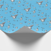 Vliegende zwanenkuikens cadeaupapier (Hoek)