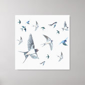  Vliegende zwanenkuikens  Canvas Afdruk (Voorkant)