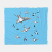 Vliegende zwanenkuikens fleece deken (Voorkant (Horizontaal))