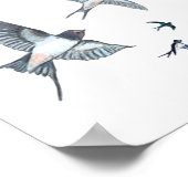 Vliegende zwanenkuikens poster (Hoek)