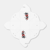 Vliegende Zwarte en Rode Morpho Vlinders Bedankdoosjes (Uitgevouwen)