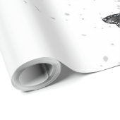 Vliegende Zwarte en Rode Morpho Vlinders Cadeaupapier (Rol Hoek)