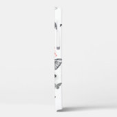 Vliegende zwarte en rode Morpho-vlinders Case-Mate iPhone Case (Achterkant / Links)