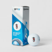 Vliegende zwarte en rode Morpho-vlinders Golfballen (Verpakking)