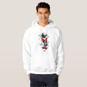Vliegende zwarte en rode Morpho-vlinders Hoodie (Voorkant volledig)