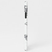 Vliegende Zwarte en Rode Morpho Vlinders iPhone Hoesje (Rechterkant)