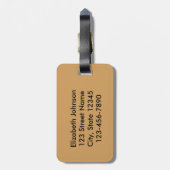 Vliegende Zwarte Vleermuizen Bagagelabel (Achterkant verticaal)