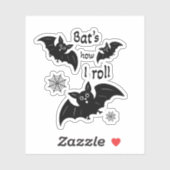 Vliegende zwarte vleermuizen sticker (Vel)