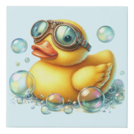 Vliegenier Rubber Eend Imitatie Canvas Print