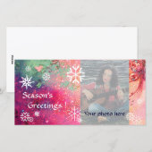 VLIEGENTUIG pink ,roze,groen,wit Feestdagenkaart (Voorkant / Achterkant)