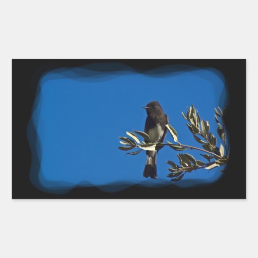 vliegenvanger rechthoekige sticker (Voorkant)