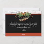 Vliegenvissen Forel Prettig Kerstfeest    Feestdagenkaart (Achterkant)