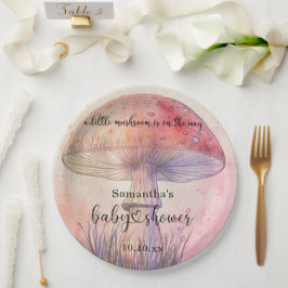 Vliegenzwam babyshower feeërie papieren bordje