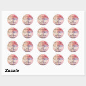 Vliegenzwam babyshower feeërie ronde sticker (Vel)