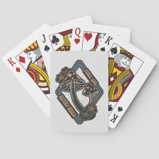 Vliegenzwam Botanische Cottagecore  Pokerkaarten (Achterkant)