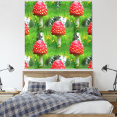 Vliegenzwam Paddenstoelen Canvas Afdruk (Insitu (Slaapkamer))