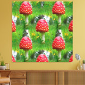 Vliegenzwam Paddenstoelen Canvas Afdruk (Insitu (Woonkamer))