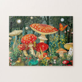 Vliegenzwammen Onder Volle Maanslicht Legpuzzel