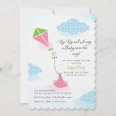 Vlieger Baby Shower Uitnodiging (Voorkant)