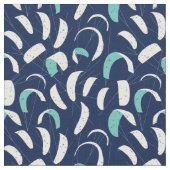 Vlieger Boarding Blauw Wit Patroon Stof (Close Up)